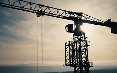 Terex Flat Top Tower Crane in action at a Canada high-rise project